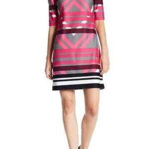 Graphic Scuba Shift Dress by  Eliza J